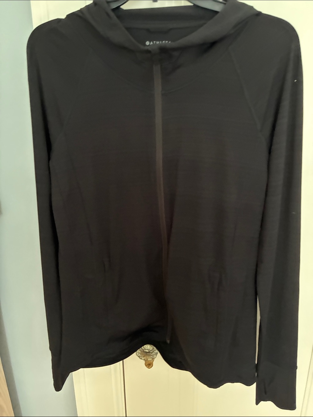Athleta Black Hoodie with Printed Logo
